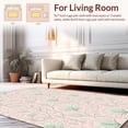 thumbnail image 2 of ODIKA 8' Machine Washable Non-Slip Area Rug, Artisan Petal Mosaic with Foliage Filigree and Retro Botanical Swirls High Traffic Rug, Pink, 241065, 2 of 7
