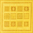 thumbnail image 1 of Ahgly Company Indoor Square Abstract Yellow Modern Area Rugs, 6' Square, 1 of 4