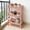Pink, variant on Rolling Storage Cart 4 Tier Bathroom Organizer Cart Mobile Shelving Unit Slide Out Utility Cart for Kitchen, Bthroom, Makeup, Craft, Laundry Narrow Places