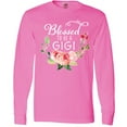 thumbnail image 3 of Inktastic Blessed to Be a Gigi with Pink Flowers Long Sleeve T-Shirt, 3 of 5