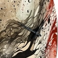 thumbnail image 5 of Designart "Chromatic Agate in Red and Black I" Abstract Oversized Wall Clock, 5 of 5