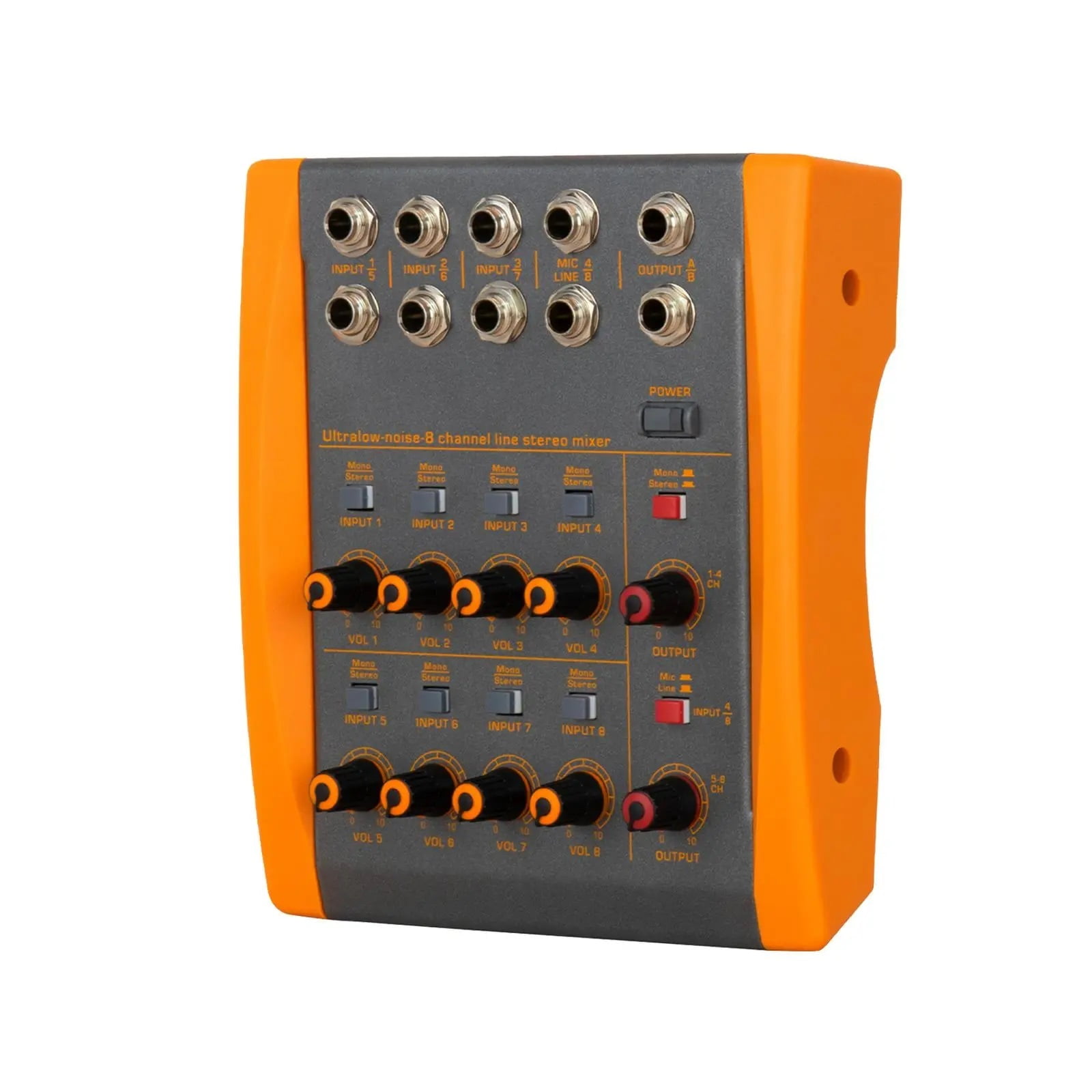Mini Audio Mixer TRS Input Output Sound Board Console Portable Sound Mixer Keyboards Mixer for Small Clubs Studio Recording Bars ,Precision Control