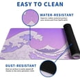 thumbnail image 4 of Purple Japanese Sea Wave Gaming Mouse Pad Large Mouse Pad for Keyboard and Mousepad Desk Mat with 3mm Non-Slip Base and Stitched Edge for Gaming and Office Computer Mat Protector Mat 31.5x11.8 Inch, 4 of 6