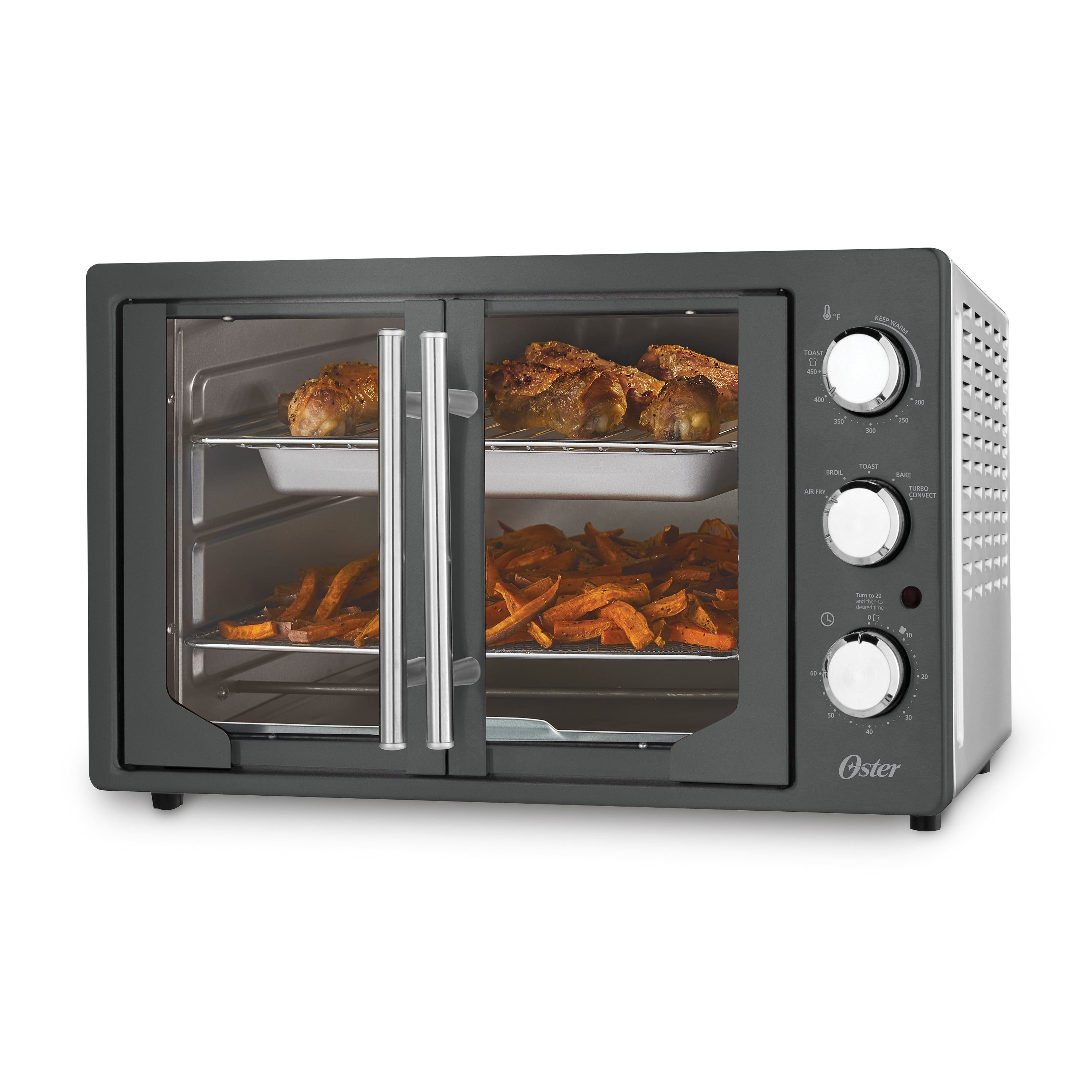 Convection Oven Countertop Extra-Large Gray 2-Rack With Automatic Shut-Off 