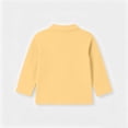 thumbnail image 4 of Toddler Kids Collared Long Sleeve Cotton Polo Shirts Boys Girls Basic Daily Wear School Uniform Shirts 2026,2Y,Yellow, 4 of 4