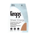 thumbnail image 2 of L'eggs Sheer Energy Medium Leg Support Control Top Sheer Tights Women's Reinforced Toe, 2 Pair, 2 of 9