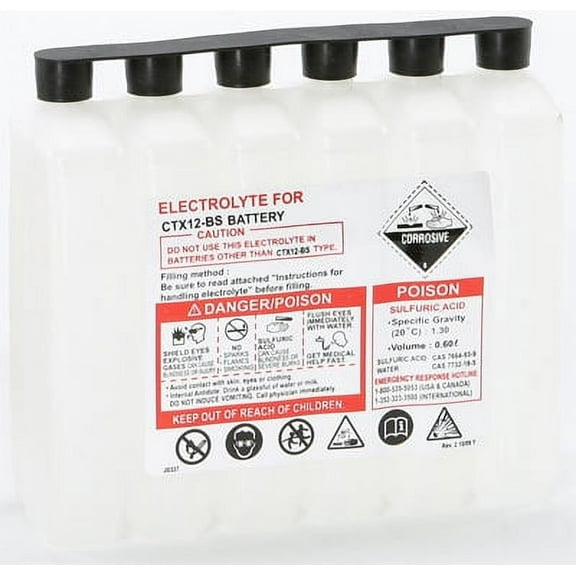 WPS - Western Power Sports  600CC CTX; Sealed Battery Electrolyte Pack 600Cc