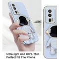 thumbnail image 3 of Compatible with Redmi K60 Case Silicone TPU Plating, Xiaomi Redmi K60 Phone Case Cute Astronaut Pattern Cover with Stand for Women Girls (Blue), 3 of 14
