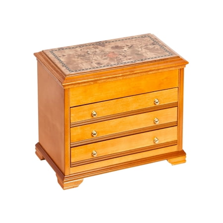 Mele Designs Lynnhurst Wooden Jewelry Box in Oak Finish ...