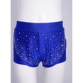 thumbnail image 3 of vastwit Girls Rhinestone Shorts Glitter Dance Ballet Tumbling Shorts Athletic Gymnastics Hot Pants Dancewear Royal Blue 8, 3 of 7