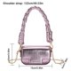thumbnail image 3 of Bolso bandolera para mujer PU Bolso Laser Hobo Bag Square Bag Tote Bag (Púrpura), 3 of 8