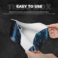 thumbnail image 5 of Lsque Cool Blue Light Wolf Printed Long Tissue Box Cover Holder, Facial Paper Organizer Dispenser,Triangle with Bottom Belt, PVC Leather Decorative Organizer, 5 of 9