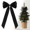 thumbnail image 2 of 3x7 Inch Satin Ribbon Christmas Tree Bow Ornament,Xmas Accessory for Garland Front Door Wreath Fireplace,Rustic Holiday Party Decor for Indoor Outdoor Home Mantle Window Wall Table Entryway Decor, 2 of 6