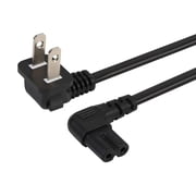 mistyhony 6FT 90° Angled 2-Prong Figure 8 Power Cord,IEC C7 to NEMA 1-15P, Replacement for Samsung TV Monitors (3903-000853 3903-000599)