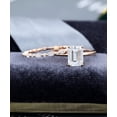 thumbnail image 5 of SOLITAIRE JEWELS 2.5Ct Emerald Cut Moissanite Engagement Ring with Marquise Wedding Band Set Solid 14K Rose Gold, 5 of 5