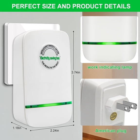 PYYAN-Power Saver Pro X,2025 Electricity Saving Box,Eco Volt Pro Energy Saving Device - Reduce Electricity Bills with Voltage Stabilizer & Current Balancer,US Plug 90V-250V 30KW,4Pack