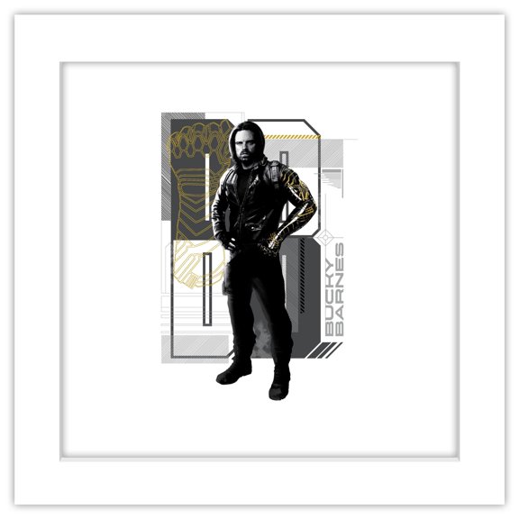 Gallery Pops Marvel Thunderbolts - Bucky Barnes Wall Art, White Framed Version, 12" x 12"