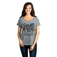 thumbnail image 2 of Thread Tank Road Trip Ready Women's Relaxed Slouchy Dolman T-Shirt Tee Heather Grey Small, 2 of 4