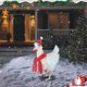 thumbnail image 1 of Pollo Iluminado Con Bufanda Pollo iluminado con bufanda Estaca de jardín de gallo brillante de Navidad (Multi Light), 1 of 6
