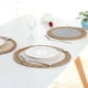 thumbnail image 2 of Estera de paja redonda simple, estera aislante para el hogar, estera creativa a juego con colores, mesa de comedor simple, estera de comida occidental, 2 of 6
