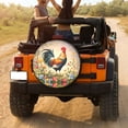 thumbnail image 3 of KAKALAD Birds Lovely Rooster Spring Flowers Spare Tire Cover Universal Vehicle Accessories Buckle Car Tools 17”in, 3 of 6