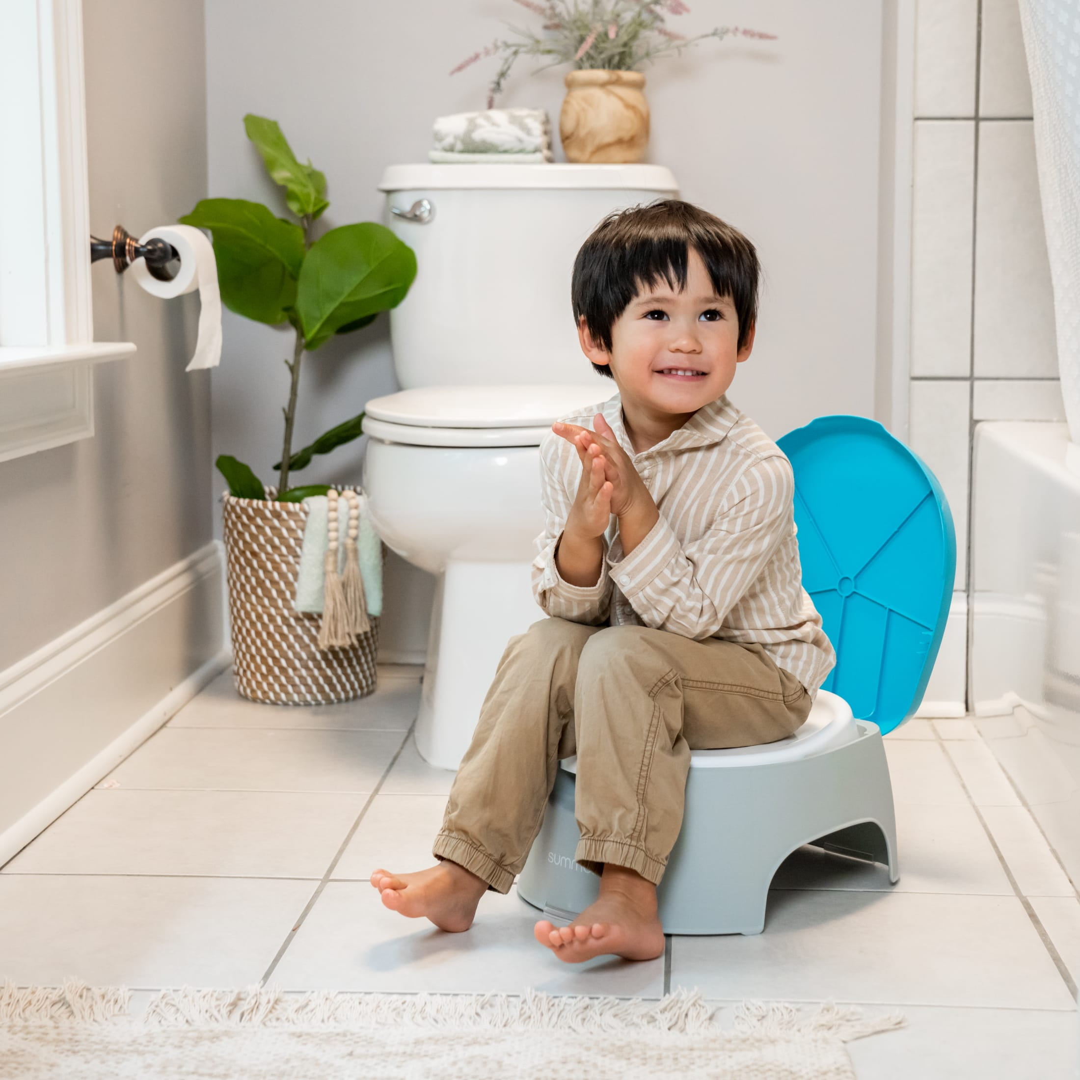 Summer 3-in-1 Train with Me Potty Training Toilet, Seat Topper and Stepstool, Travel Potty Seat for Toddler