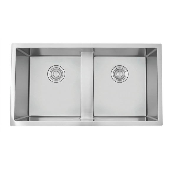 American Imaginations 37-in. W CSA Approved Stainless Steel Kitchen Sink With 2 Bowl And 16 Gauge AI-27420