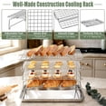 thumbnail image 4 of Vesteel 4-Tier Cooling Racks, Stainless Steel Stackable Grid Baking Racks, Collapsible Wire Racks for Cooking Grilling Roasting, Oven & Dishwasher Safe, 15’’ x 10’’, 4 of 8