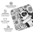 thumbnail image 3 of Disketp Floral Sugar Skull Portrait Funny Coasters,4 Pcs Leather Coasters with Holder, Perfect Housewarming Hostess Gifts,Protect Furniture from Water Marks Scratch and Damage-Square, 3 of 6