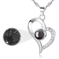 thumbnail image 1 of Collar de plata de ley 925 Te amo Collar de amor en 100 idiomas Un regalo romántico para novia para ella Vhermosa, 1 of 4