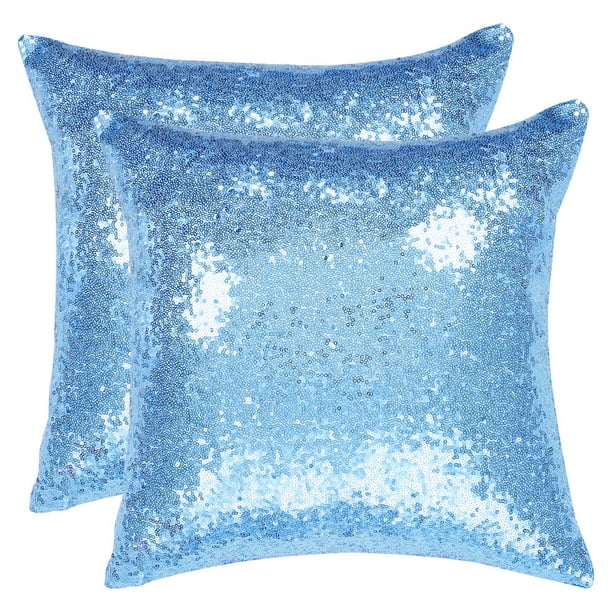 Decorative Square Shiny Sparkling Comfy Sequin Throw Couch Pillow Cover