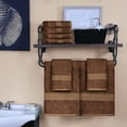 thumbnail image 2 of Superior 2 Piece Bath and 6 Piece Hand Towel Set, Rayon From Bamboo and Cotton, Cocoa, 2 of 7