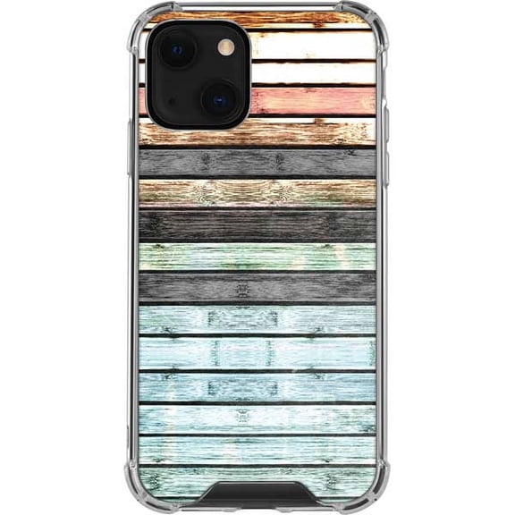 Skinit Stripes Wooden Stripes iPhone 14 Plus Clear Case