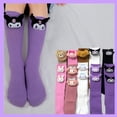 thumbnail image 2 of Calcetines de Anime Sanrio Kuromi My Melody Cinnamoroll para niños y niñas, dibujos animados Kawaii, estilo coreano, calcetines de tubo medio, moda para estudiantes, 2 of 4