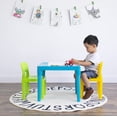 thumbnail image 2 of Mesa infantil con 2 sillas, set de plástico color aqua Humble Crew, 2 of 3