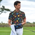 thumbnail image 3 of Balery Vintage Records Camisa Polo de Hombre con Estampado, de Manga Corta y Tejido Medio, Camisa Tipo Golf Polo-Small, 3 of 6