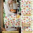 thumbnail image 5 of Pioneer Flower Floral Print Pattern Round Tablecloth 60 X 60 Inch, Wrinkle Resistant Wipeable Table Cloth for Kitchen Dining Picnic Patio Party, 5 of 6