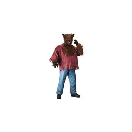 Werewolf Adult Halloween Brown Costume - One Size