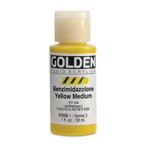 Golden Fluid Acrylics - Benzimidazolone Yellow Medium, 1 oz