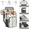 thumbnail image 5 of Travel Cooler Bag - White Cartoon Dinosaurs Roar Pattern Camping Beer Cooler Backpack with Bottle Opener- Waterproof Insulated Picnic Backpacks - Cooler Bag for Beach, 5 of 6