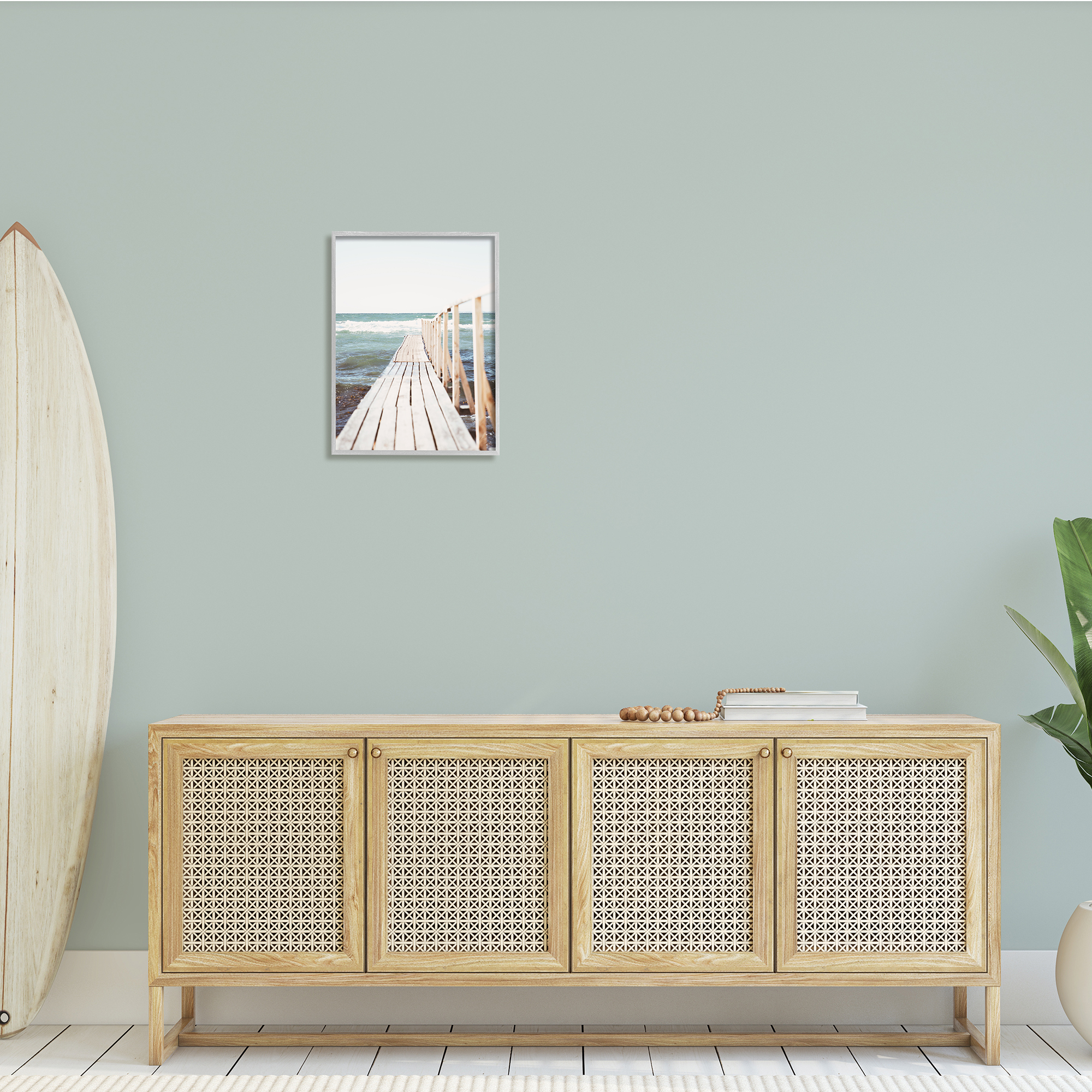 Stupell Industries Waterfront Beach Dock Private Pier Coastal Photography, 16 x 20, Design by Leah Straatsma