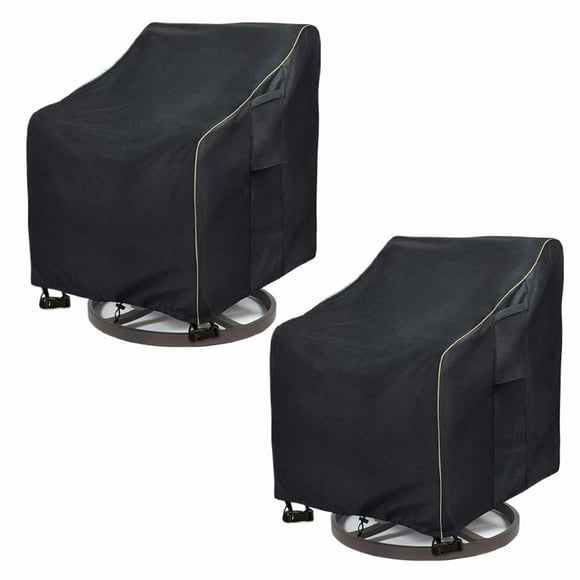 2 Pack Outdoor Swivel Lounge Chair Cover, Waterproof Patio Swivel Chair Covers, Weatherproof Furniture Protective Cover for Lawn Garden Outdoor Indoor