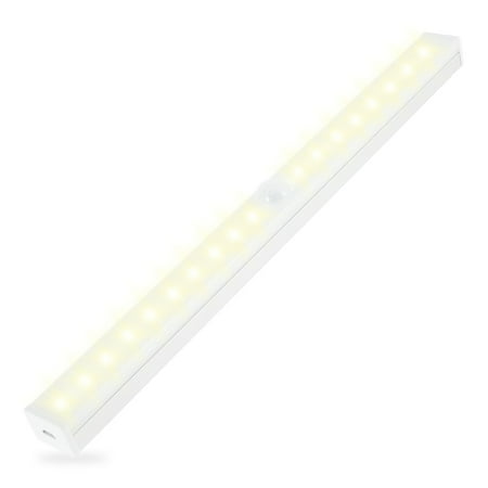 

Gpoty Led Under Cabinet Lights Motion Sensor Lights With Usb Rechargeable Battery Powered Stick-on Anywhere Cupboard Night Light Ideal For Cabinet Kitchen Or Garage Warm Light 1 Packs （30CM）