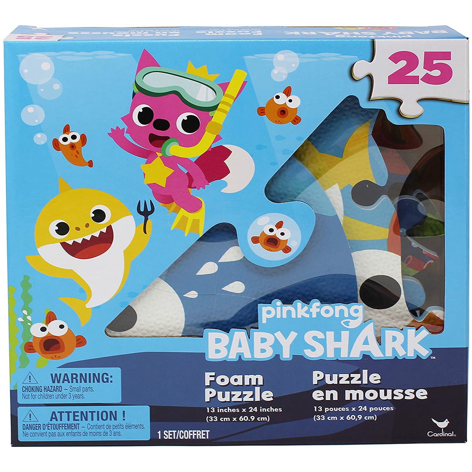 Puzzle Pinkfong Jigsaw Baby Shark Animals Kids Toy Gift 24 Pieces 