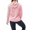 thumbnail image 2 of Women's Sun Protection Top Clothing Zip Up Hoodie Long Sleeve Sun Shirt Soft Lightweight Sport Hoodie Jacket with 2 Side Zippered Pockets for Fishing Hiking Outdoor,Pink S-3XL, 2 of 9