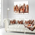 thumbnail image 3 of Designart Brown City Skyline - Cityscape Throw Pillow - 16x16, 3 of 5
