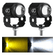 thumbnail image 1 of Par Faros De Lupa Doble Color Alta/baja Para Auto Moto 60w Malubero Malu1810, 1 of 3