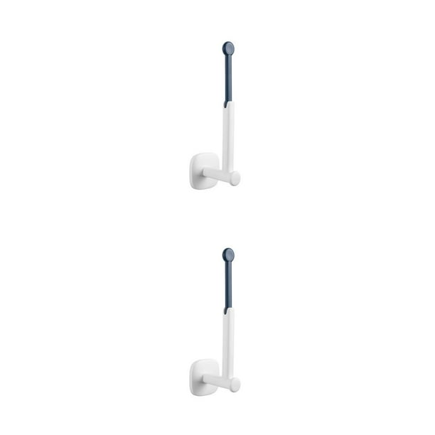Matsuzay Colgador de pared para baño, soporte de almacenamiento telescópico impermeable, organización para sala de estar, puerta colgante, Azul oscuro 2Conjunto