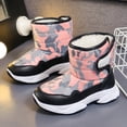 thumbnail image 4 of Boys Girls Mid Calf Fleece Lined Snow Boots Waterproof Winter Boots for Toddler Kids Non Slip Ankle Hiking Booties Pink Size 13 Little Child, 4 of 5