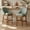 Green, variant on Set of 2 Upholstered Counter Height Bar Stools in Sleek Faux Leather with Solid Rubberwood Legs for Kitchen Island